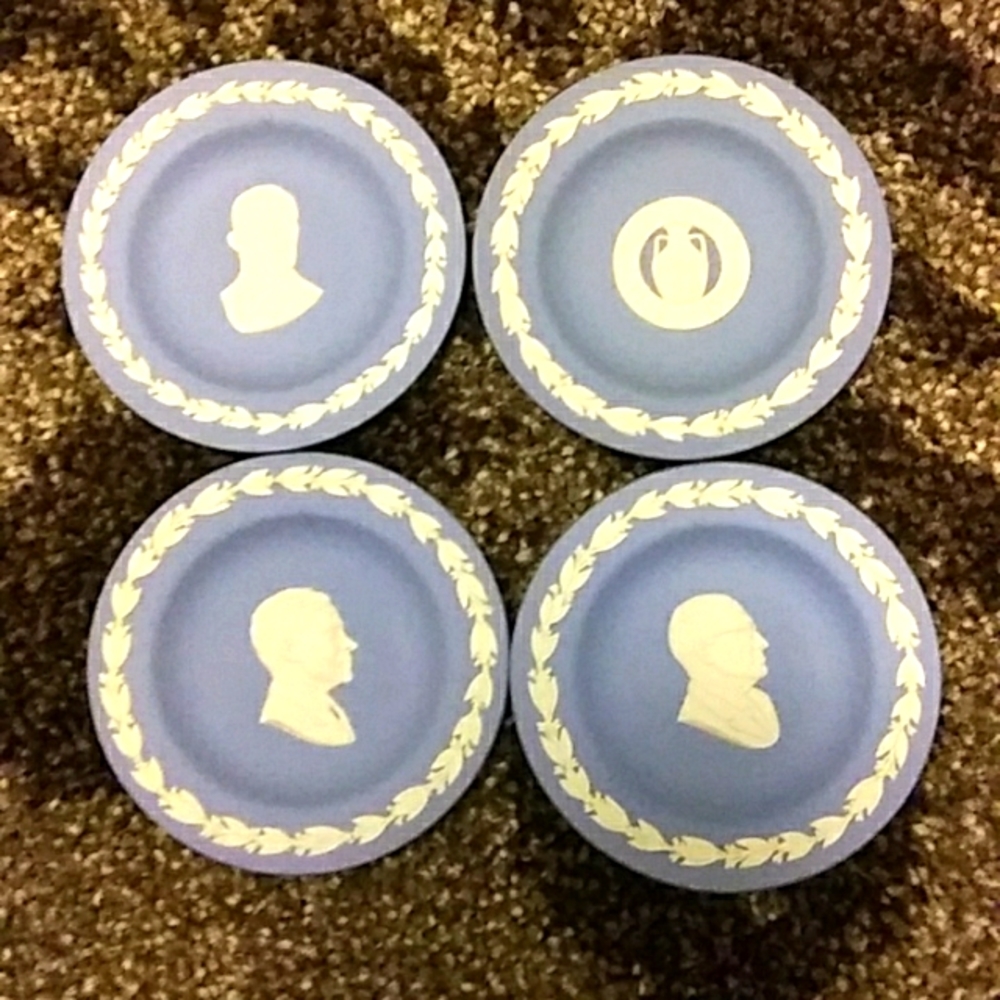 NiXoN Wedgwood tRuMaN EiSeNhOwEr presidents jasperware x 4